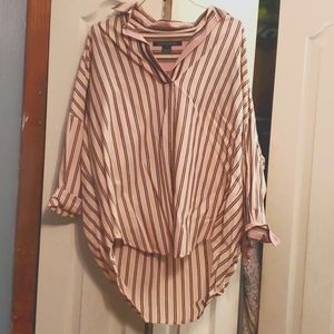 Pink stripe French connection top worn once